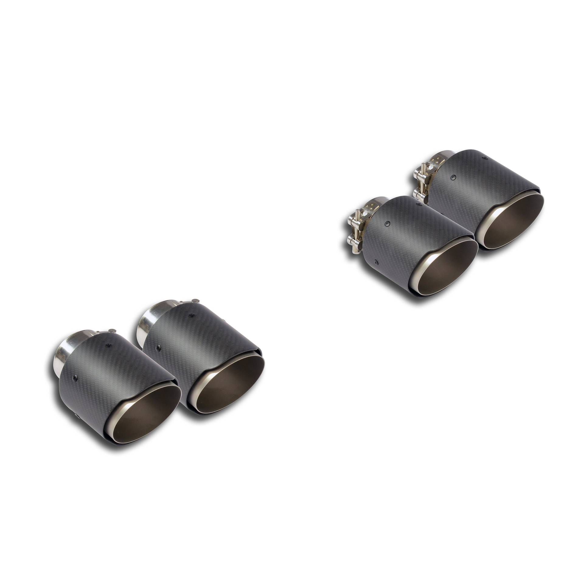 Endrohrsatz Rechts OO90 - Links OO90 carbon nicht scharfkantig